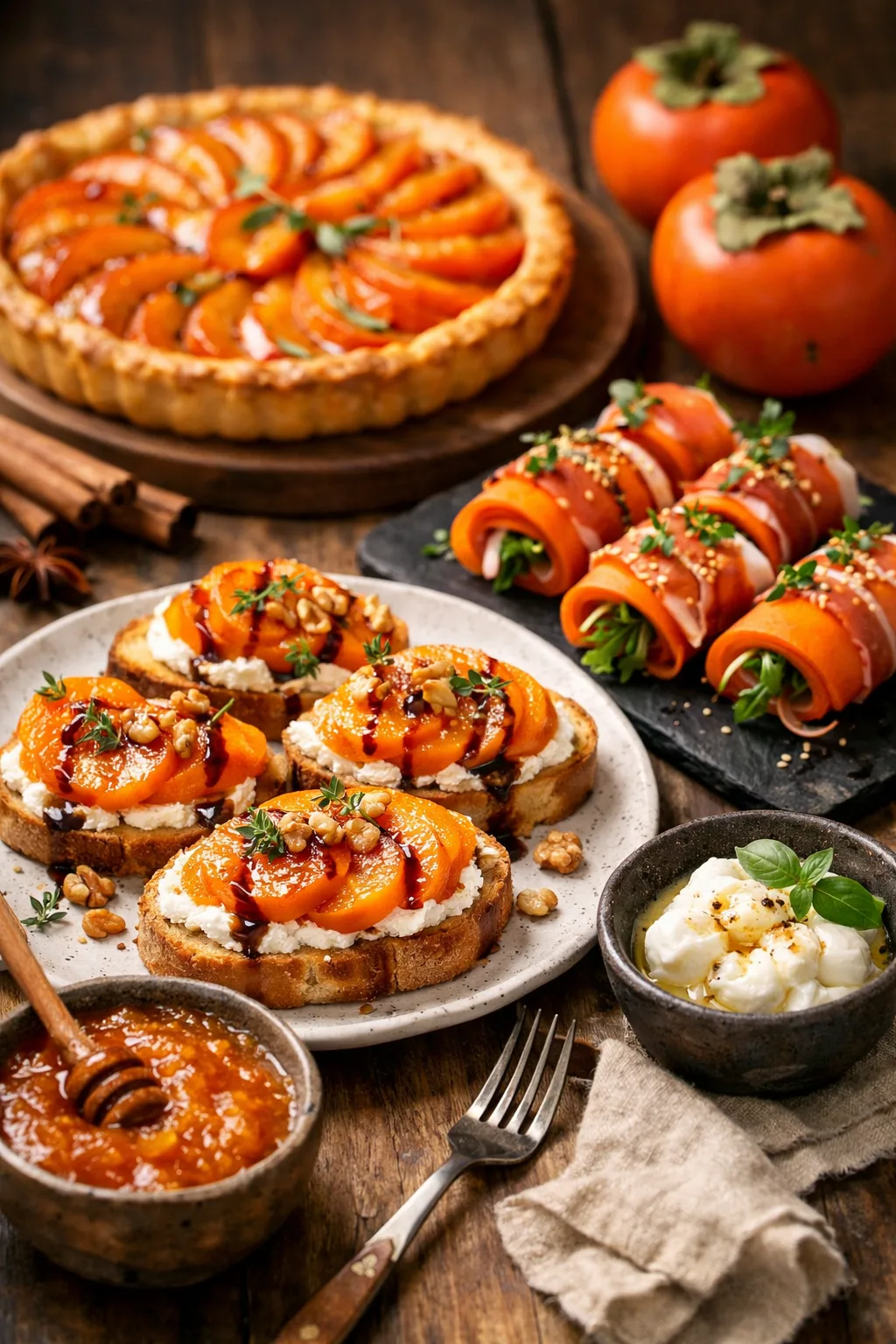 Caqui na Gastronomia